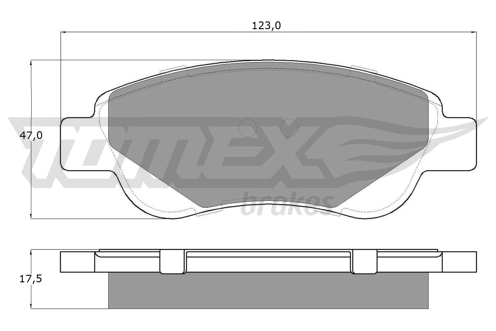 Sada brzdových platničiek kotúčovej brzdy TOMEX Brakes